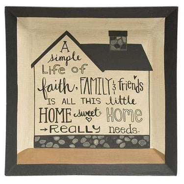 Simple Life Square Plate - The Fox Decor